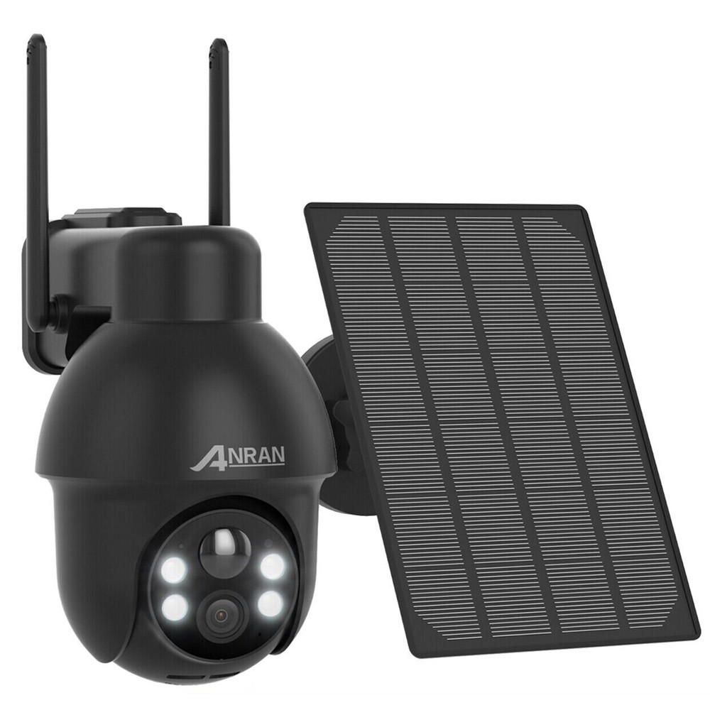 ANRAN 5MP Solar-Powered Wireless Security Camera with 360° PTZ for Outdoor Wifi Monitoring