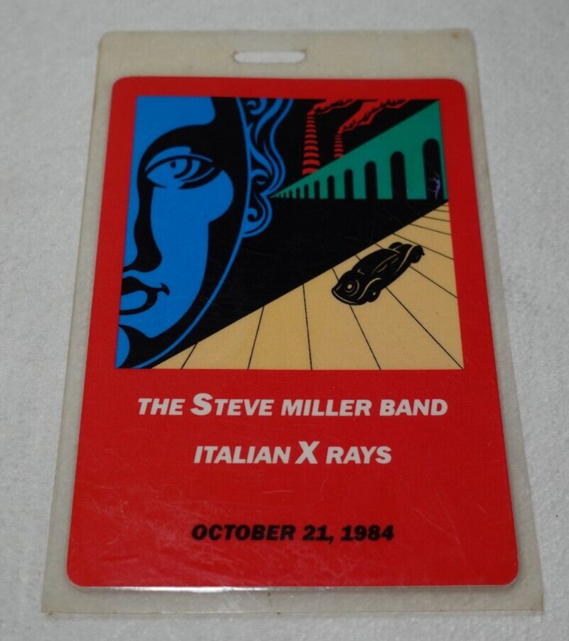 Steve Miller Band 10/21/1984 The Palace Hollywood CA Original Backstage Pass