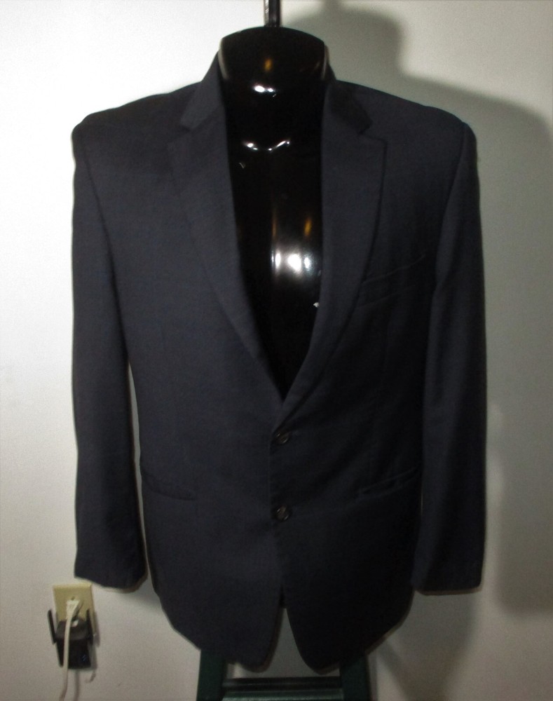 40R LAUREN Ralph Lauren Blue 100% Wool Blazer Suit Jacket Size 40 Reg.