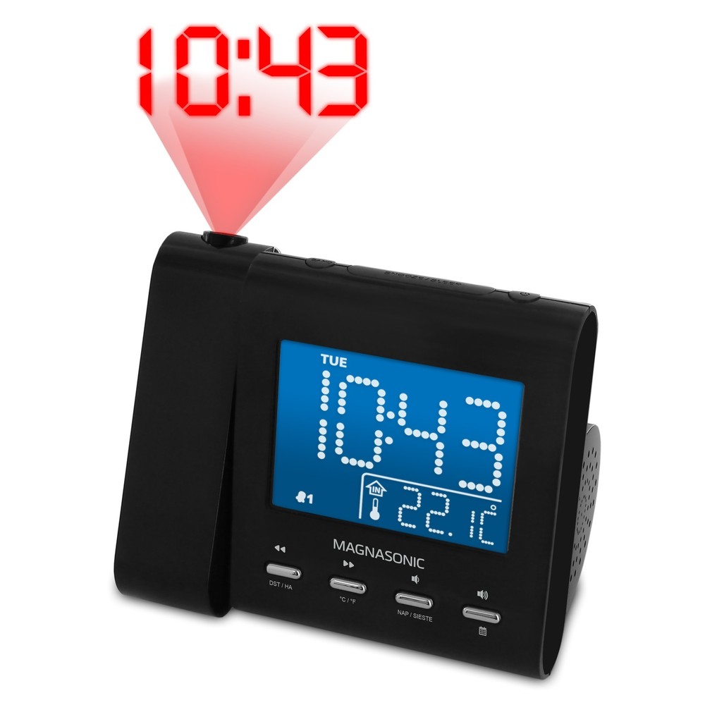 Electrohome EAAC601 AM/FM Projection Alarm Clock with Battery Backup