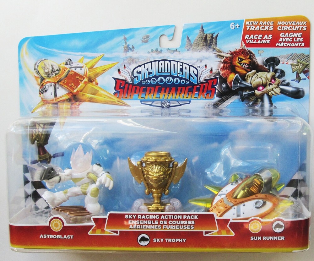 Skylanders ASTROBLAST Sky Racing Superchargers WHITE Game Figure Action Pack NEW