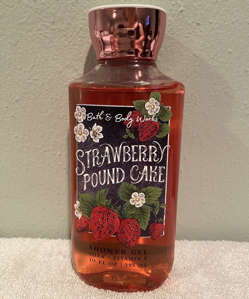 Bath & Body Works Strawberry Pound Cake Shower Gel with Shea & Vitamin E 10 oz Body Wash