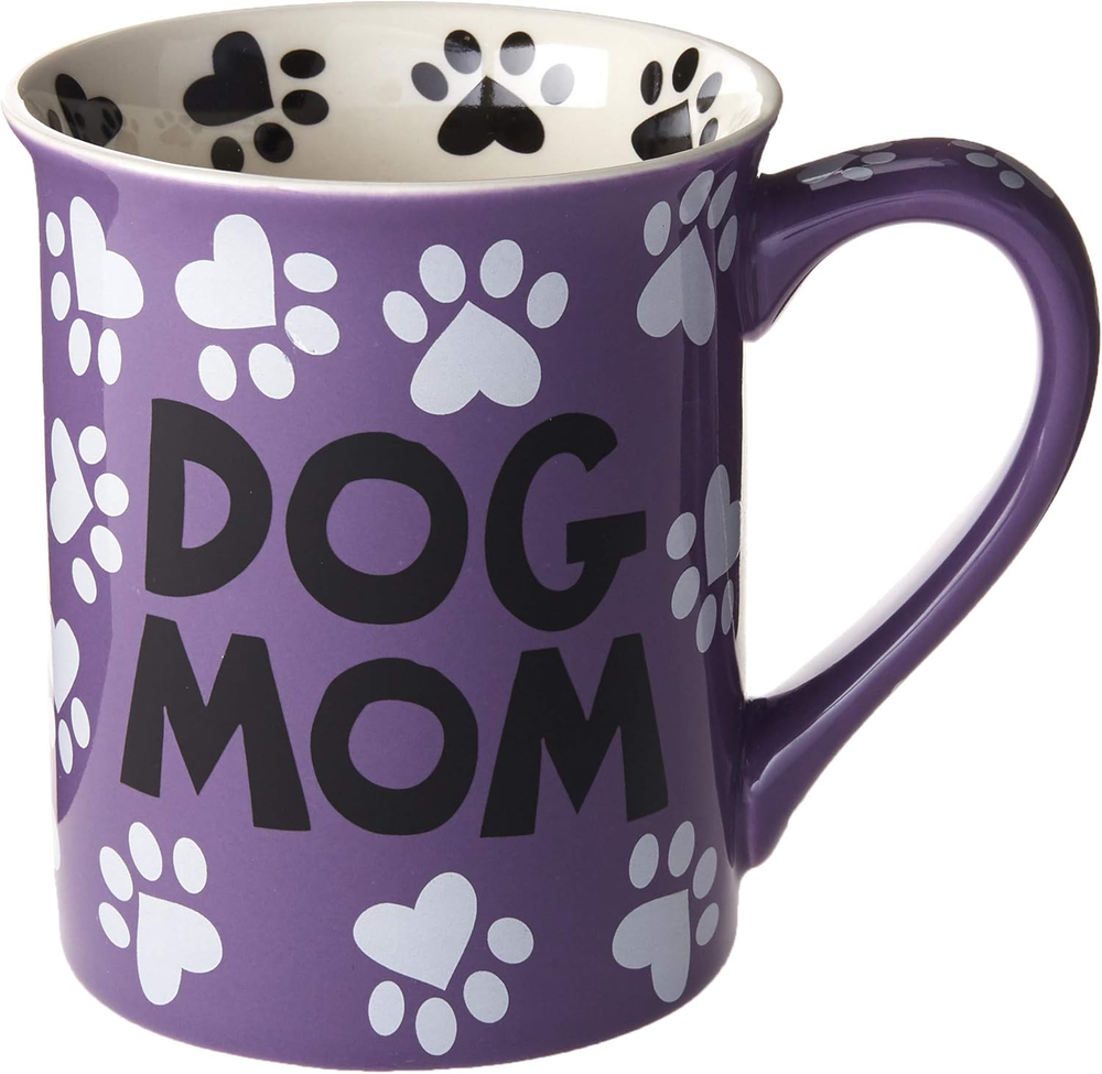 Dog Mom 16oz Stoneware Mug - Multi Color Ceramic Cup