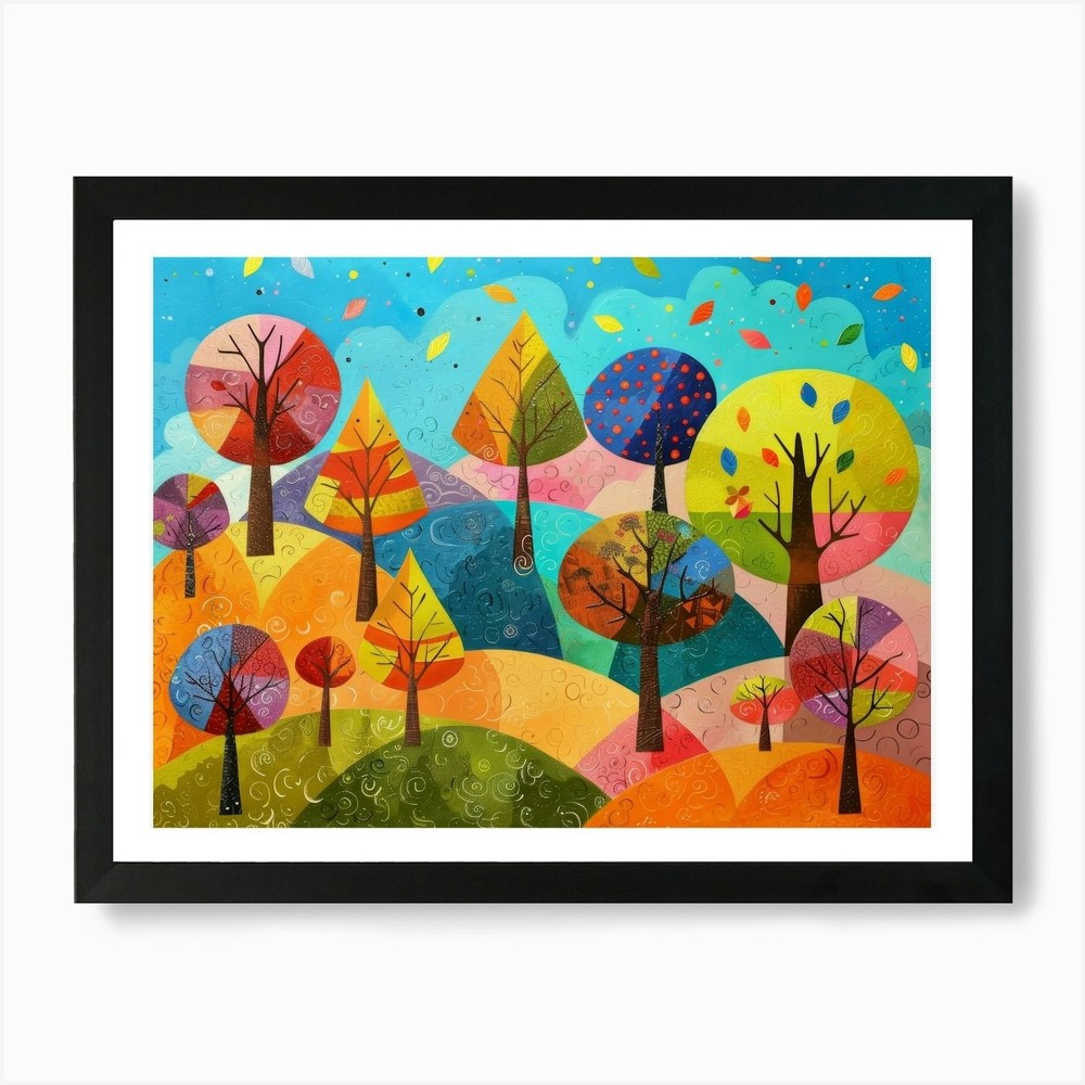 Autumn Trees 22 Art Print Framed Wall Art Poster Canvas Print Picture