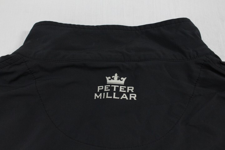Peter Millar Werth Crown Sport 1/4 Zip Pullover for Men - Large Black Moisture-Wicking