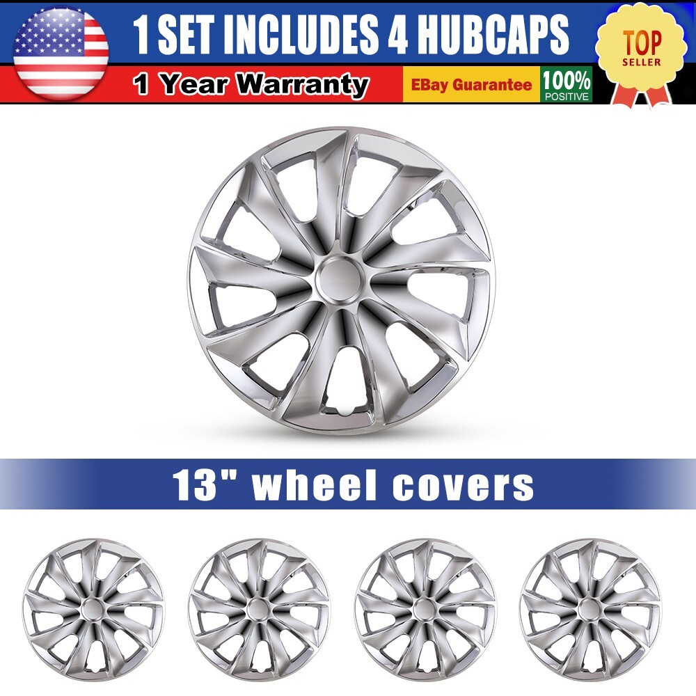 13-inch Snap-On Wheel Covers for 1998-2000 Dodge Caravan - Set of 4