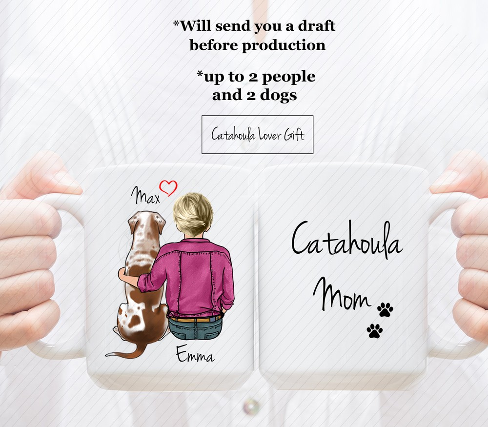 Custom Catahoula Leopard Mug Catahoula Leopard Dad Mug Catahoula Leopard Mom Mug