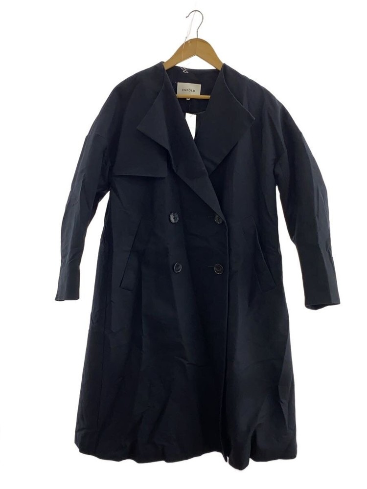 Enfold Trench Coat/36/Cotton/Blk/300Cs330-1180 5578