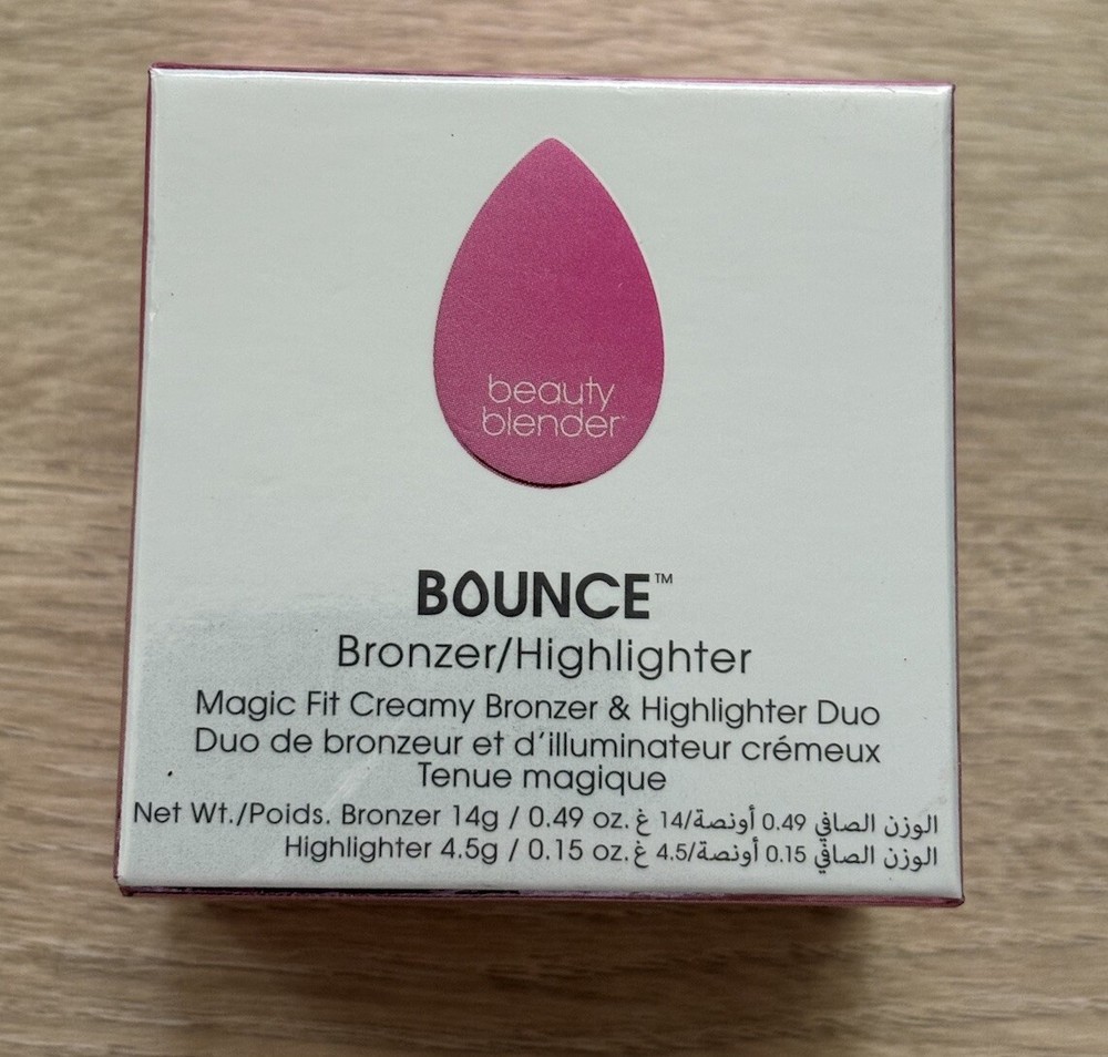 NEW Beauty Blender BOUNCE Creamy Bronzer & Highlighter Duo LIGHT Pearl Buff NIB
