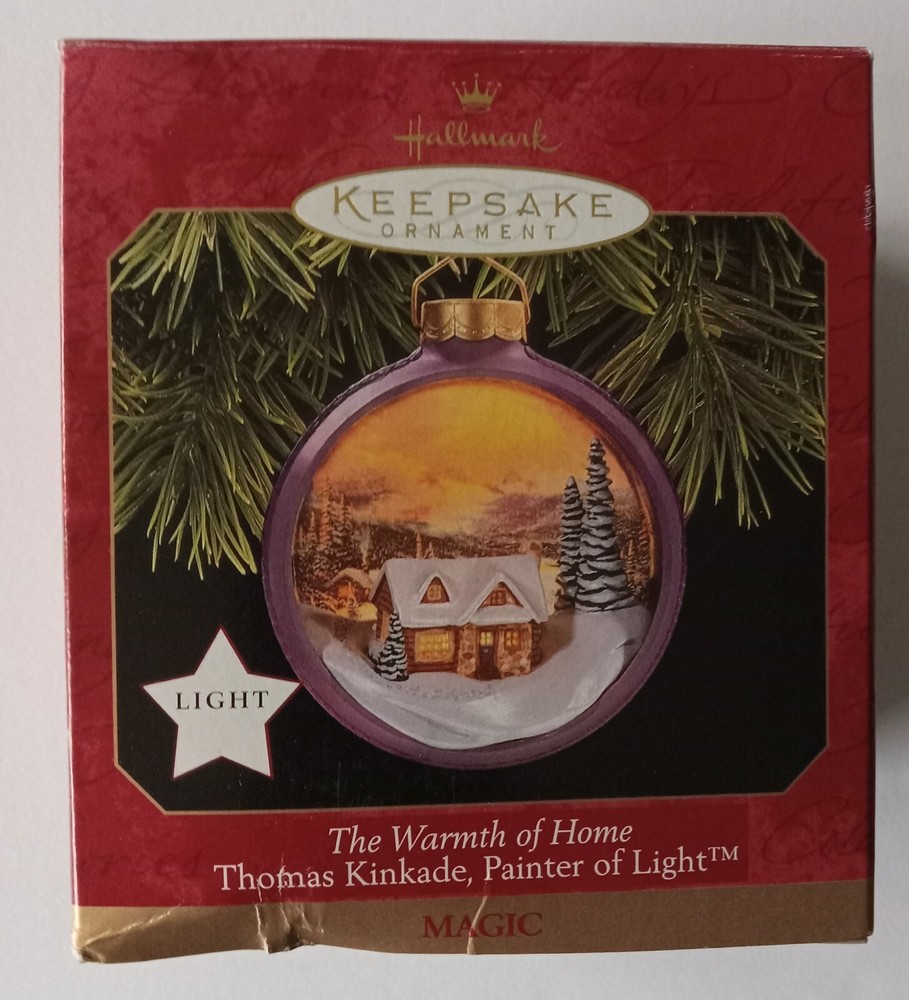 Hallmark Keepsake 1997 The Warmth of Home Thomas Kincade Lighted With Box