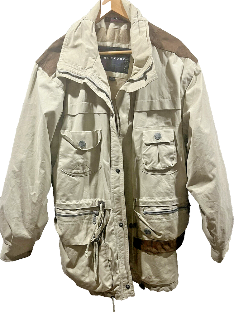 Vintage 90s Barn Jacket with Pockets - Medium Safari Anorak Coat for Travel & Ranch