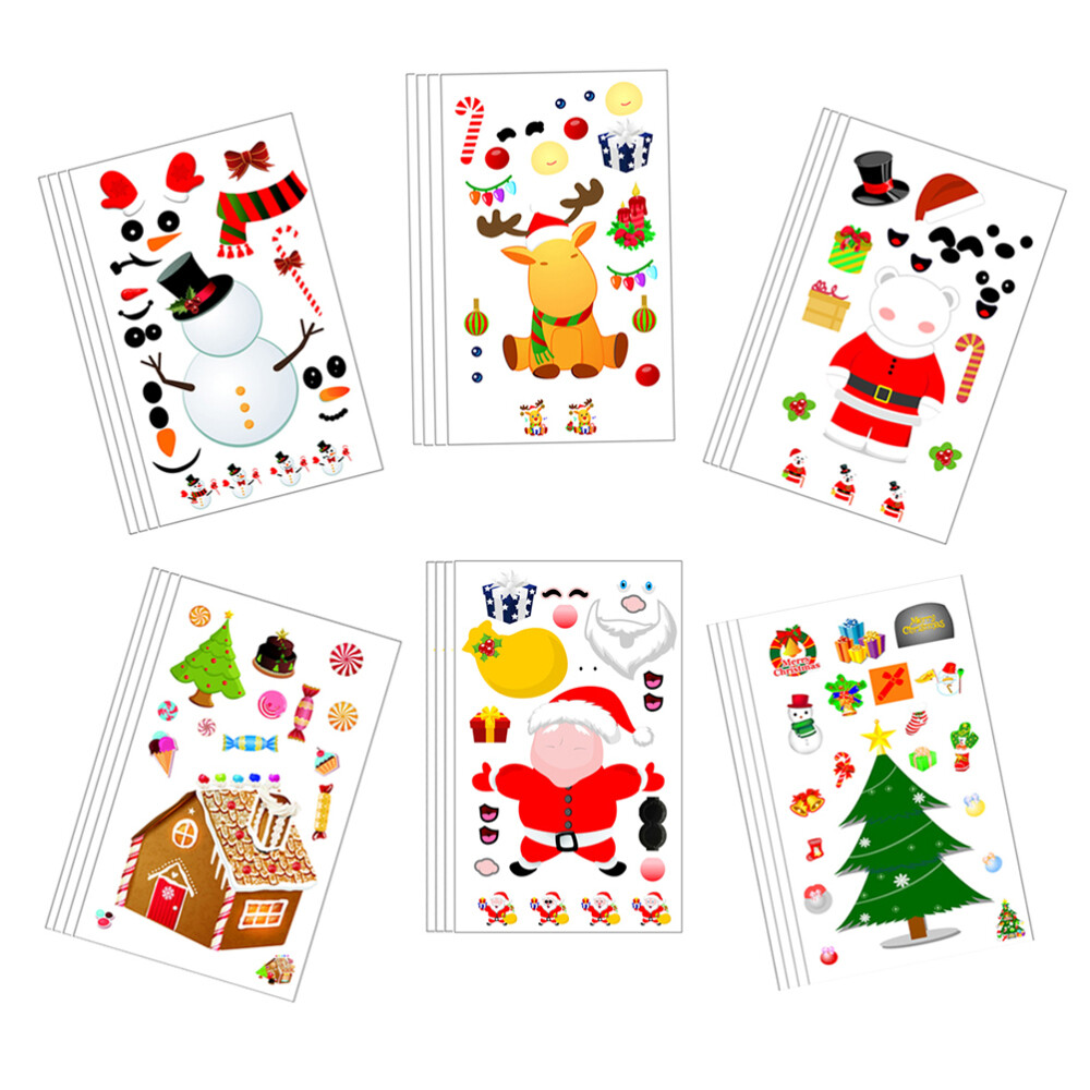 24 Christmas Party Favor Stickers for House Decor and Journals
