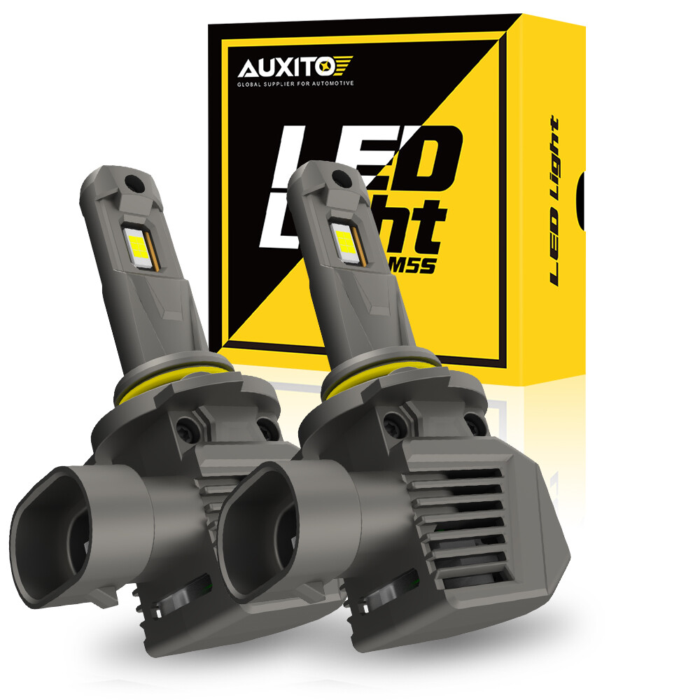 2X AUXITO 9005 LED Headlight Bulb High Kit Low Super Beam White 22000LM M5S S