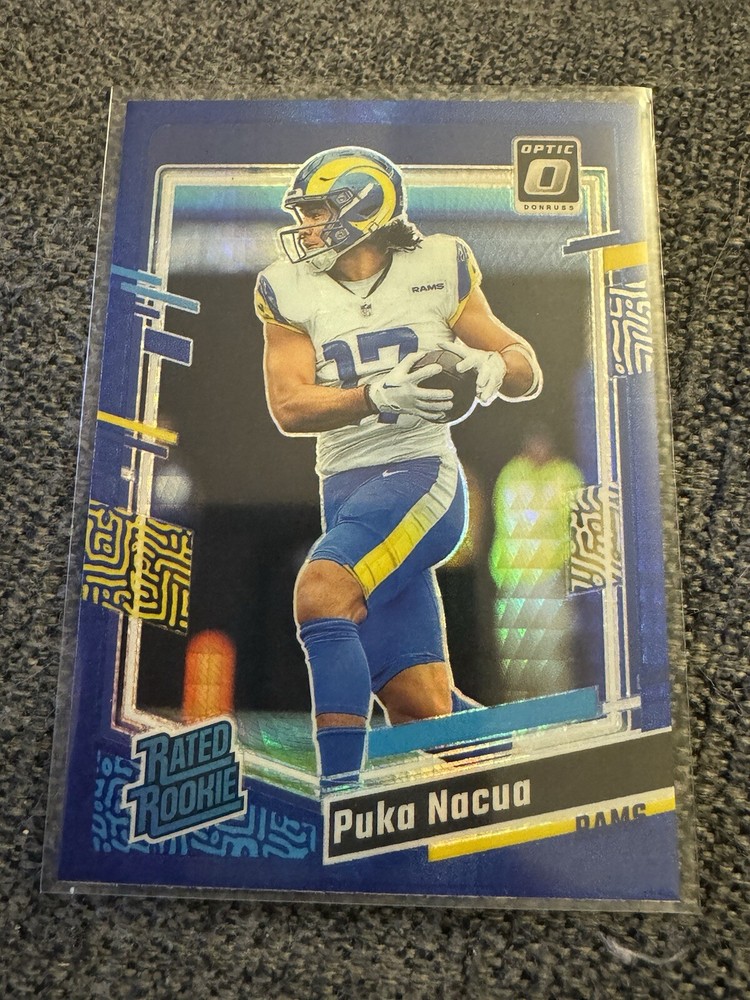 2023 Panini Donruss Optic - Rated Rookie Blue Hyper Prizm #238 Puka Nacua (RC)