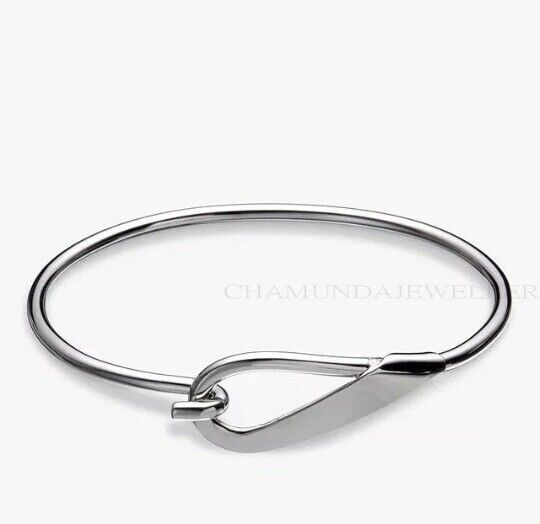 Silver Bangle, Adjustable Open Sterling Silver Bangle, Open Crossover Bangle