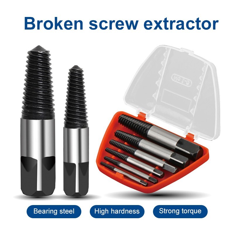 4pcs Screw Extractor Set Easy out Drill Bits Guide Broken Screws Bolt Remover