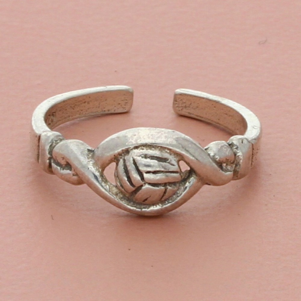 sterling silver volleyball toe ring size 3