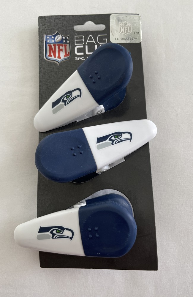 Seattle Sea hawks 3 PC Bag Clips NFL item #11063 Football Fan with magnetic back
