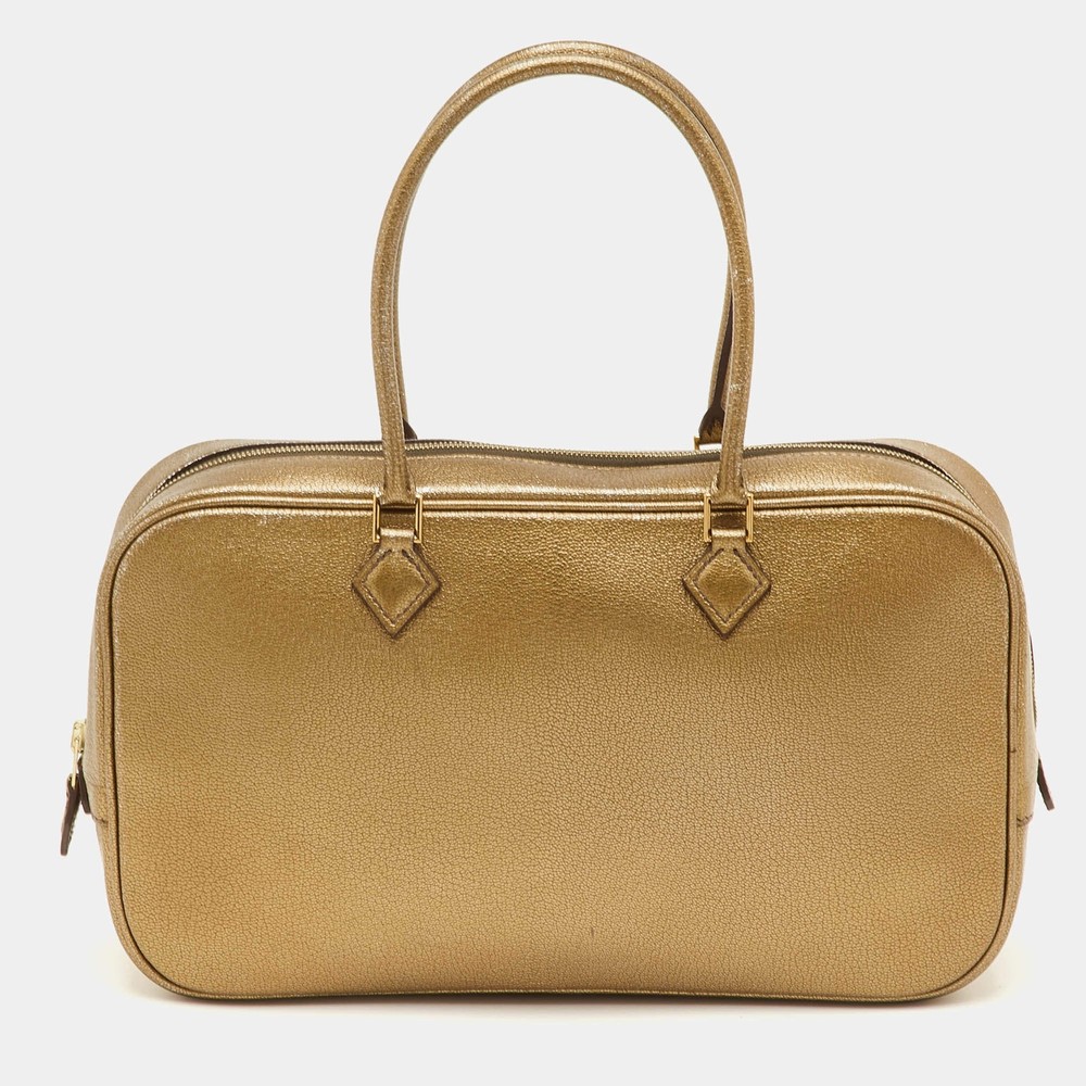 Hermes Plume Elan 28 Metallic Chevre Coromandel Leather Bag