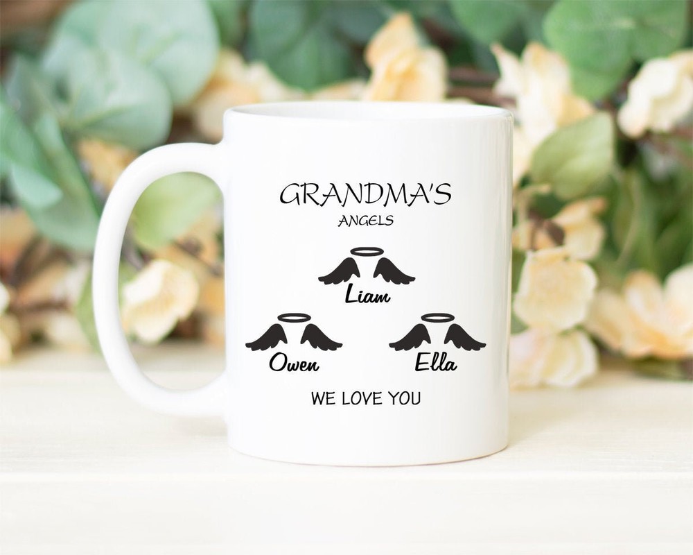 Grandma Gift Personalized Grandma's Angels Grandma Cute Mug Customizable