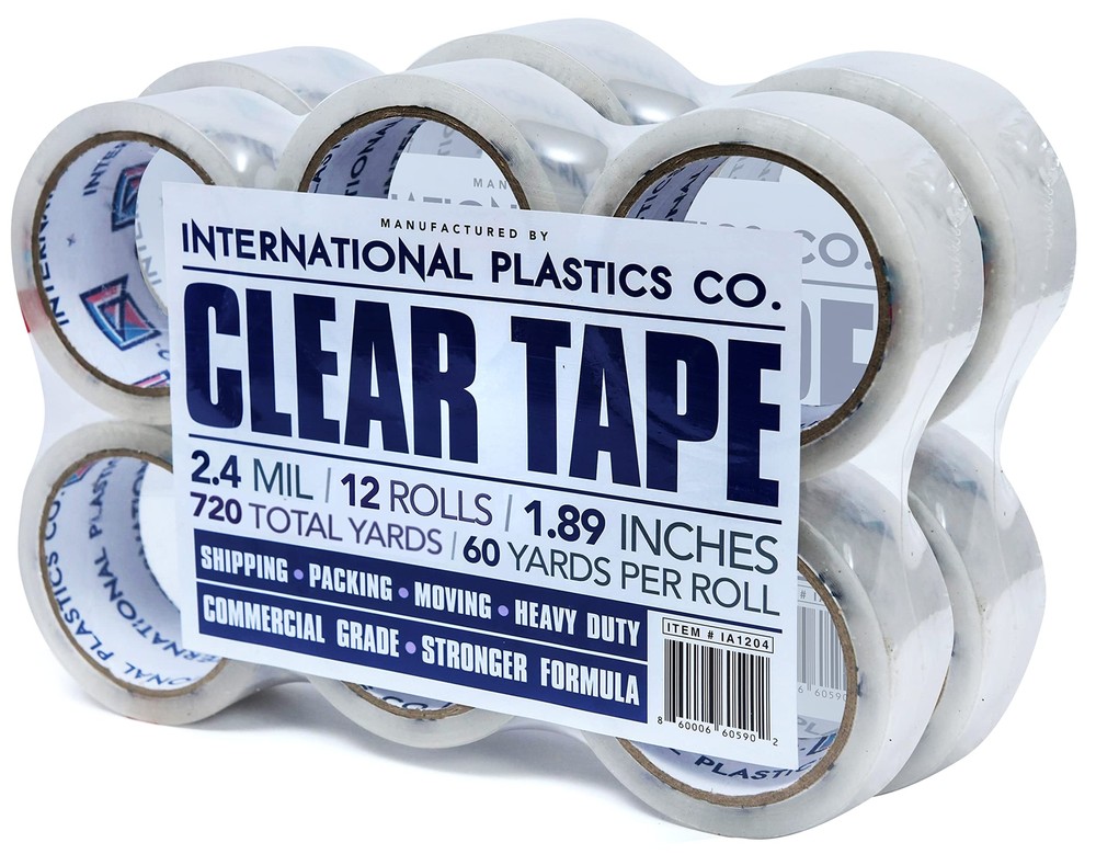 International Plastics Co. Heavy Duty Packing Tape Refill, 1.88 Inch x 60 Yar...