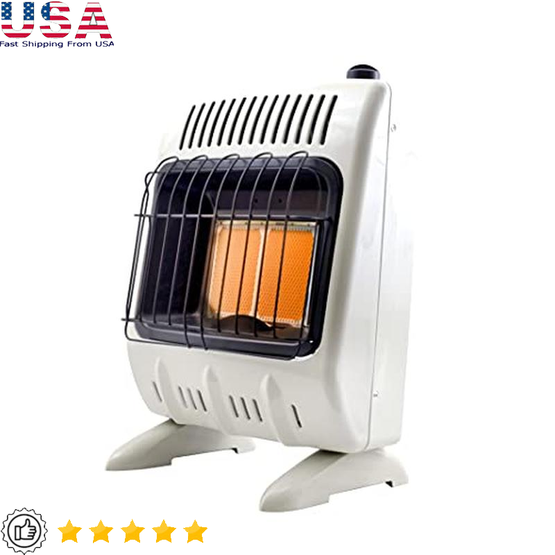 10K BTU Ventless Radiant Natural Gas Heater Indoor Outdoor Safe Efficient Heater