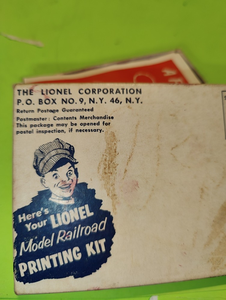 1953 Lionel Postwar Complete Printing Kit