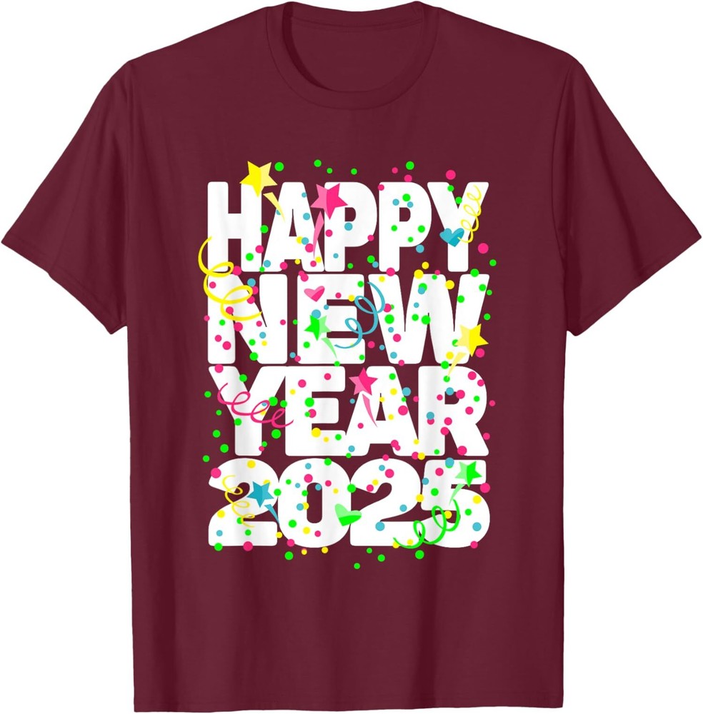 New Years Eve Party Supplies NYE 2025 Happy New Unisex T-Shirt-image