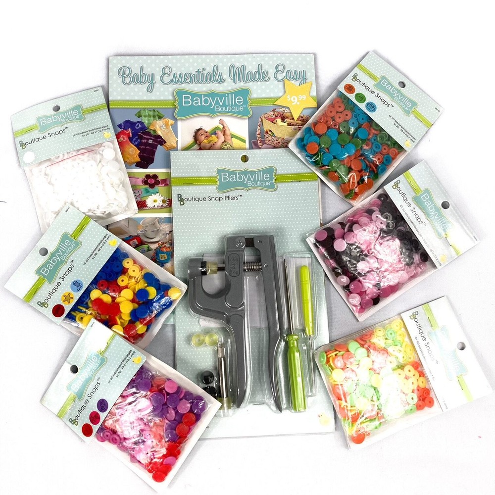 DIY Baby Projects Essentials to make easy projects Booklet Snaps and Snap Pliers