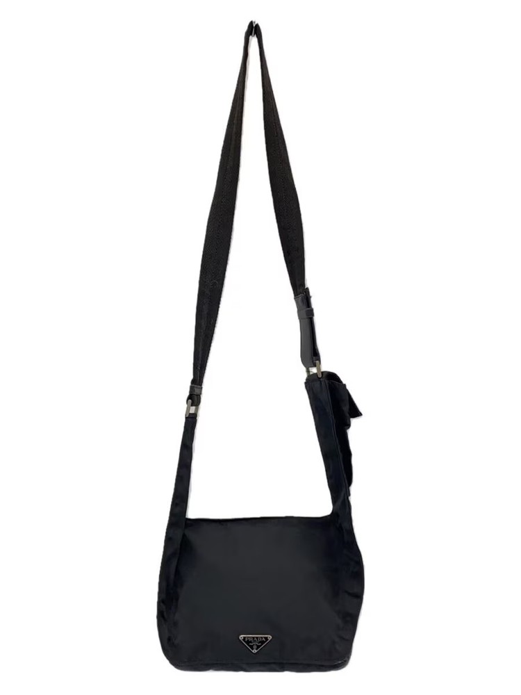 RARE PRADA Black Nylon Shoulder Bag Vintage