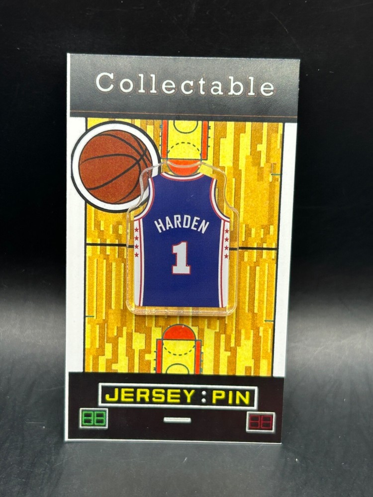 James Harden 76ers Jersey Lapel Pin - Classic NBA Collectible
