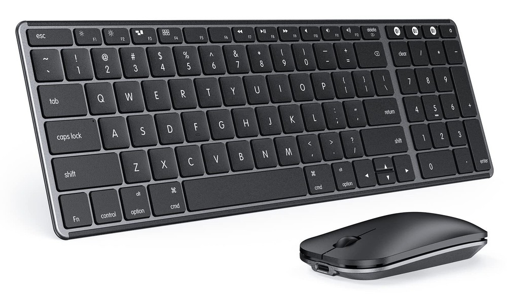 Wireless Bluetooth Keyboard and Mouse for Mac, Multi-Device Rechargeable Slim...