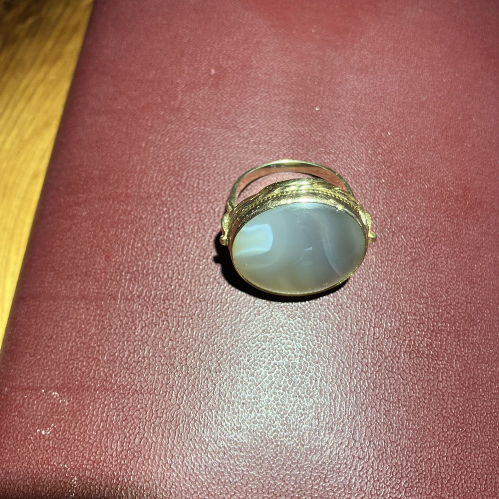 14k Yellow Gold Cat's Eye Moonstone Vintage/ Antique Ring Size 9.5