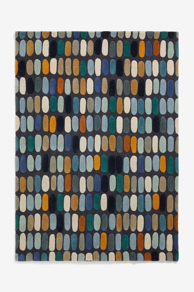 Pebbles Tufted Rug Hand Tufted Rug Tufted Wool Rug Multi Colored Rug, Class Rugs