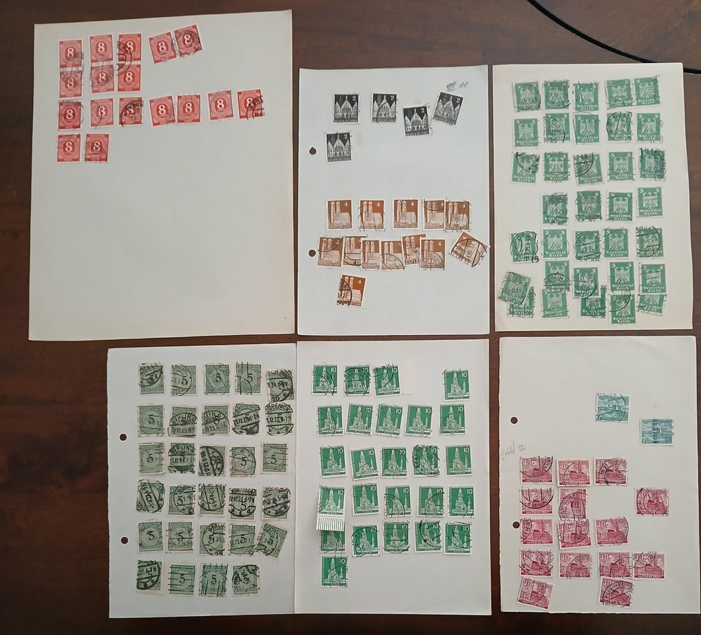 GERMANY  - LOT OF STAMPS ON ALBUM PAGE  - #2033