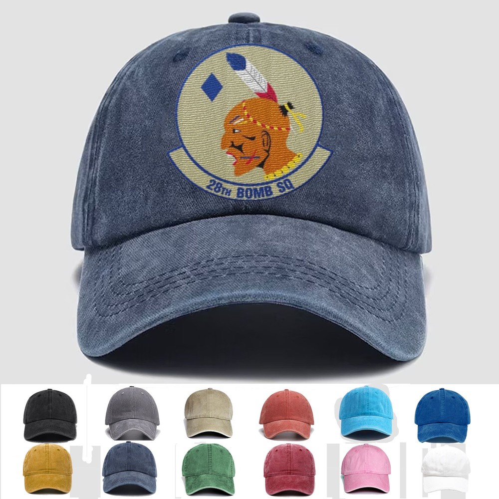 Custom Embroidered Hat 28th Bomb Squadron, Veteran Cap, Trucker Hat, Gift Idea
