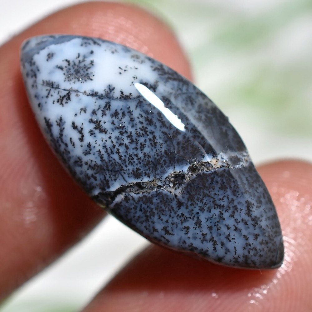 Unique Dendrite Opal Cabochon – Nature-Inspired Gemstone for Jewelry Making