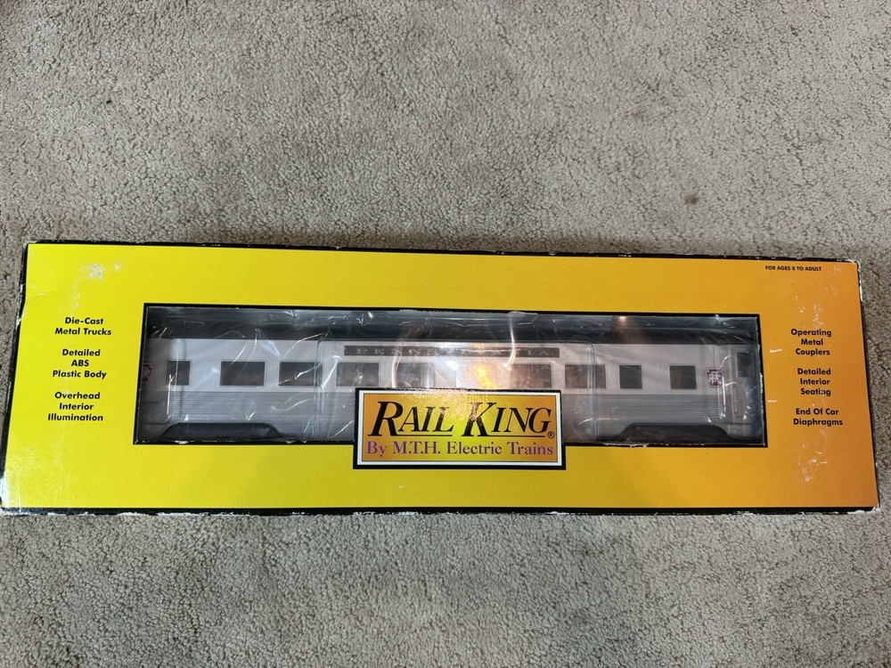 Railking O Gauge pennsylvania 60 Foot Streamlined Coach Car No. 30-6716