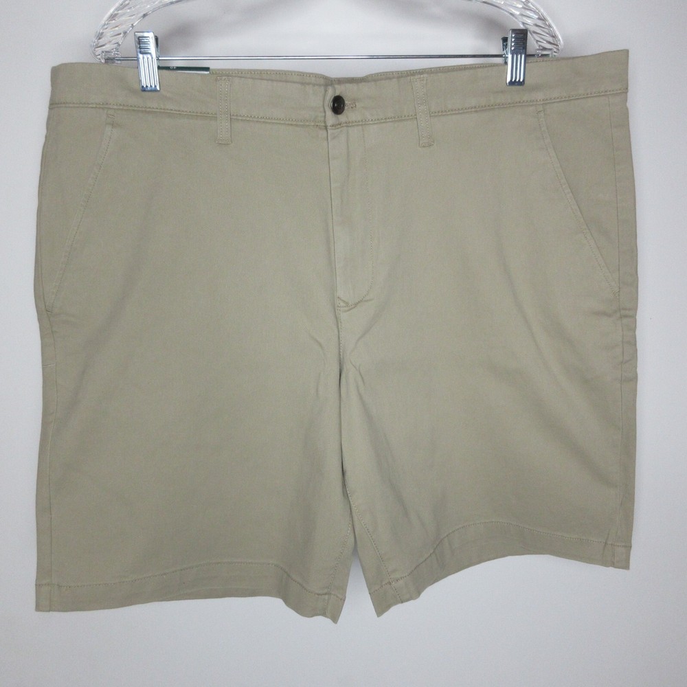 Members Mark Mens 40 Everyday Short in Tan Khaki with Stretch Fabric & Pockets-image