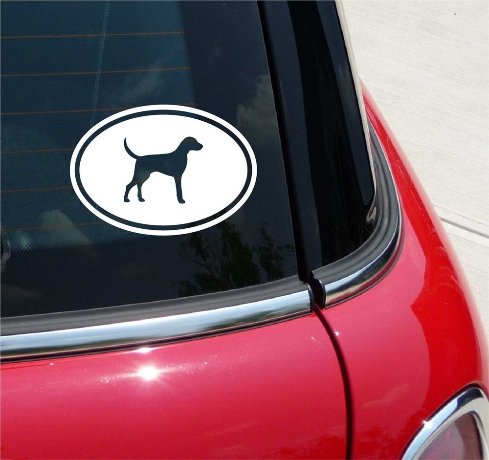Euro Harrier Dog Graphic Decal Sticker Car Wall Oval NOT Two Colors