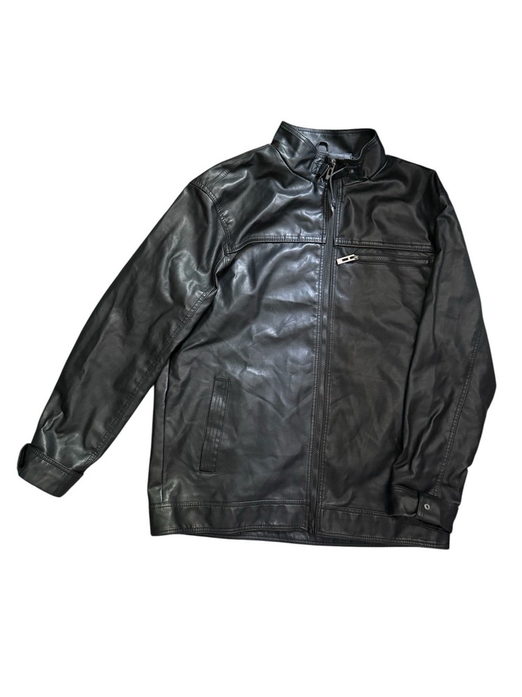 CHOR clothing Black Leather Jacket. Size XL.   Worn Once