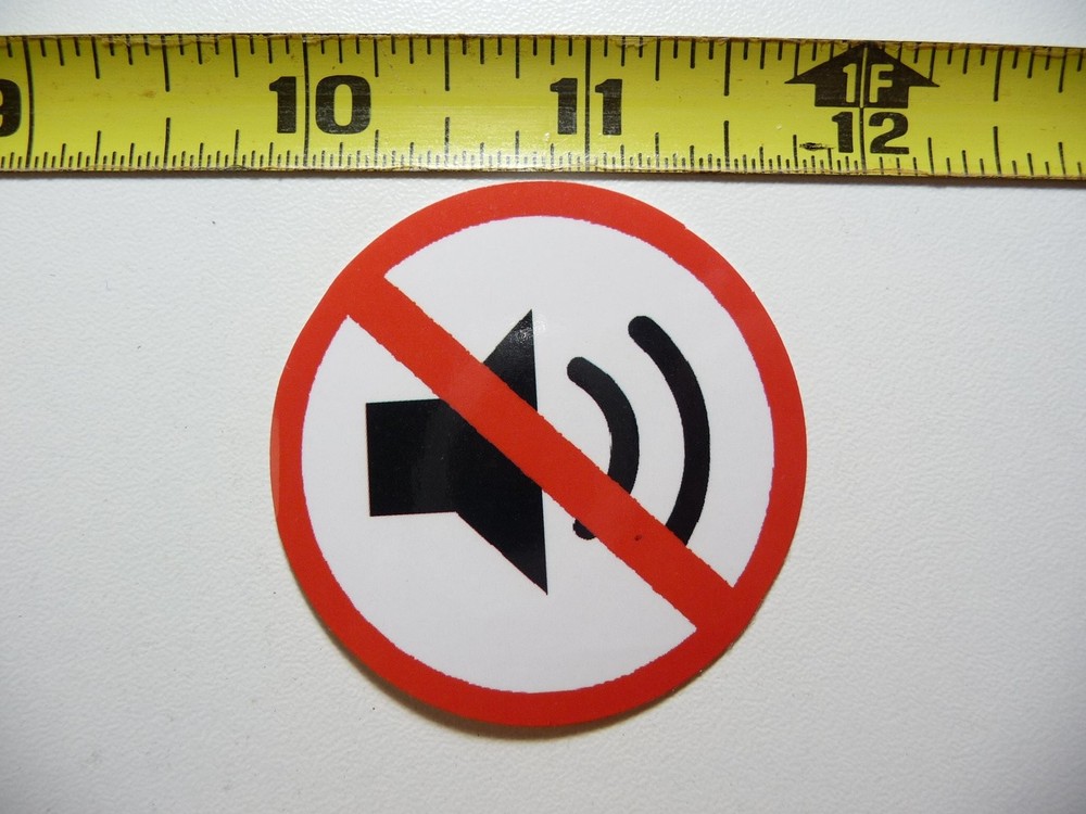 No Noise Music Talking Allowed - Work Prohibited Decal Sticker
