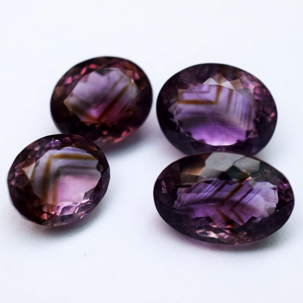 Certified 44 Ct Bolivian Ametrine 4 Oval Cut Untreated Natural Gemstones
