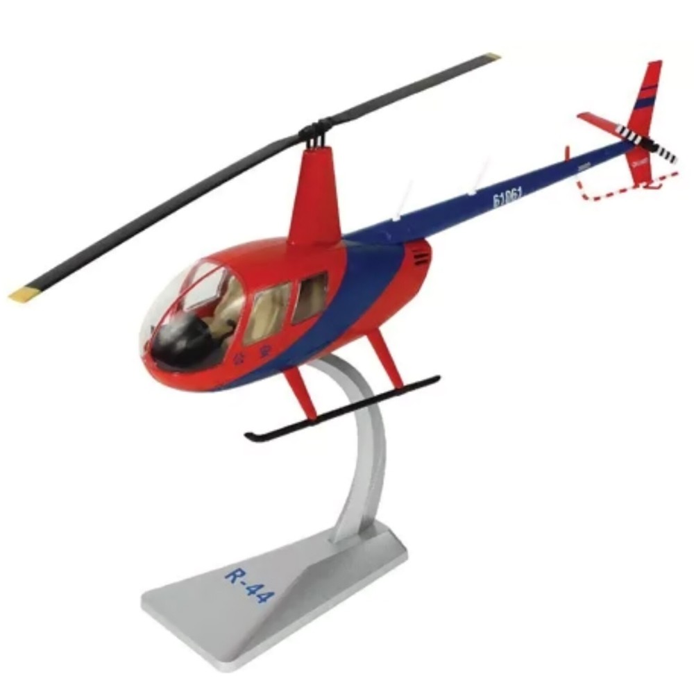 37cm Diecast Alloy 1/32 Scale R44 Raven Helicopter Aircraft Model Gifts Decor