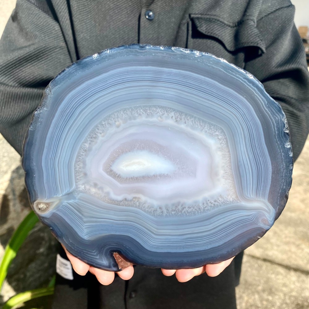 739G Natural beautiful agate Geode Druzy Slice Extra large gemstone decoration -