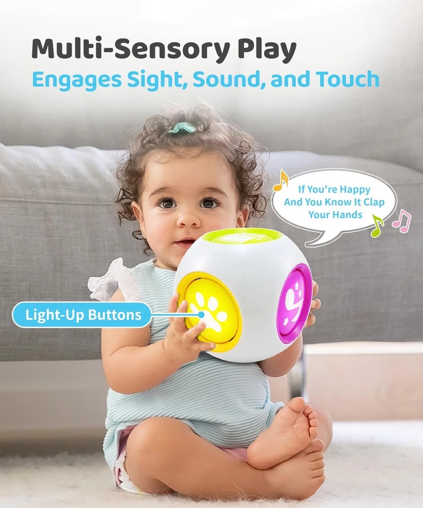 Interactive Musical Learning Cube for Babies - Educational Activity Block