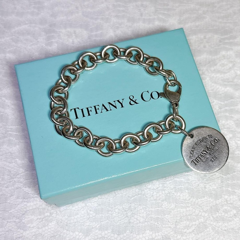 Tiffany & Co Round Tag Silver Bracelet Brand New