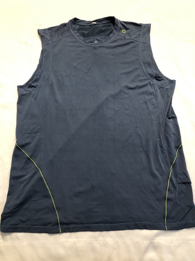 Lululemon Men's Tank Top Size Large Blue Gym Running Outdoor Sleeveless