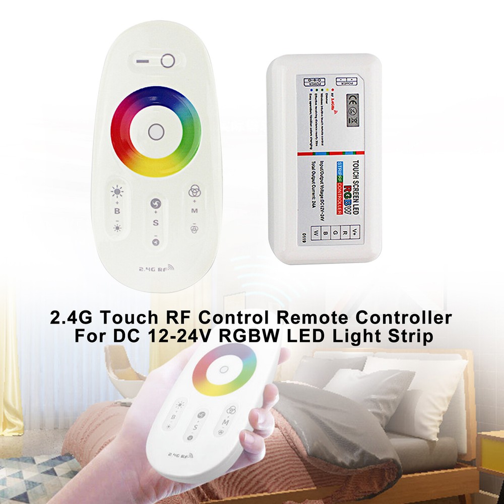 2.4G Touch RF Remote for 12-24V DC RGBW LED Light Strips UE U4