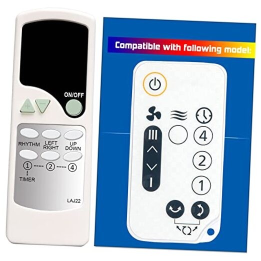 Replacement Remote Control for Woozoo OHYAMA Globe 5-Speed Oscillating Fan PCF